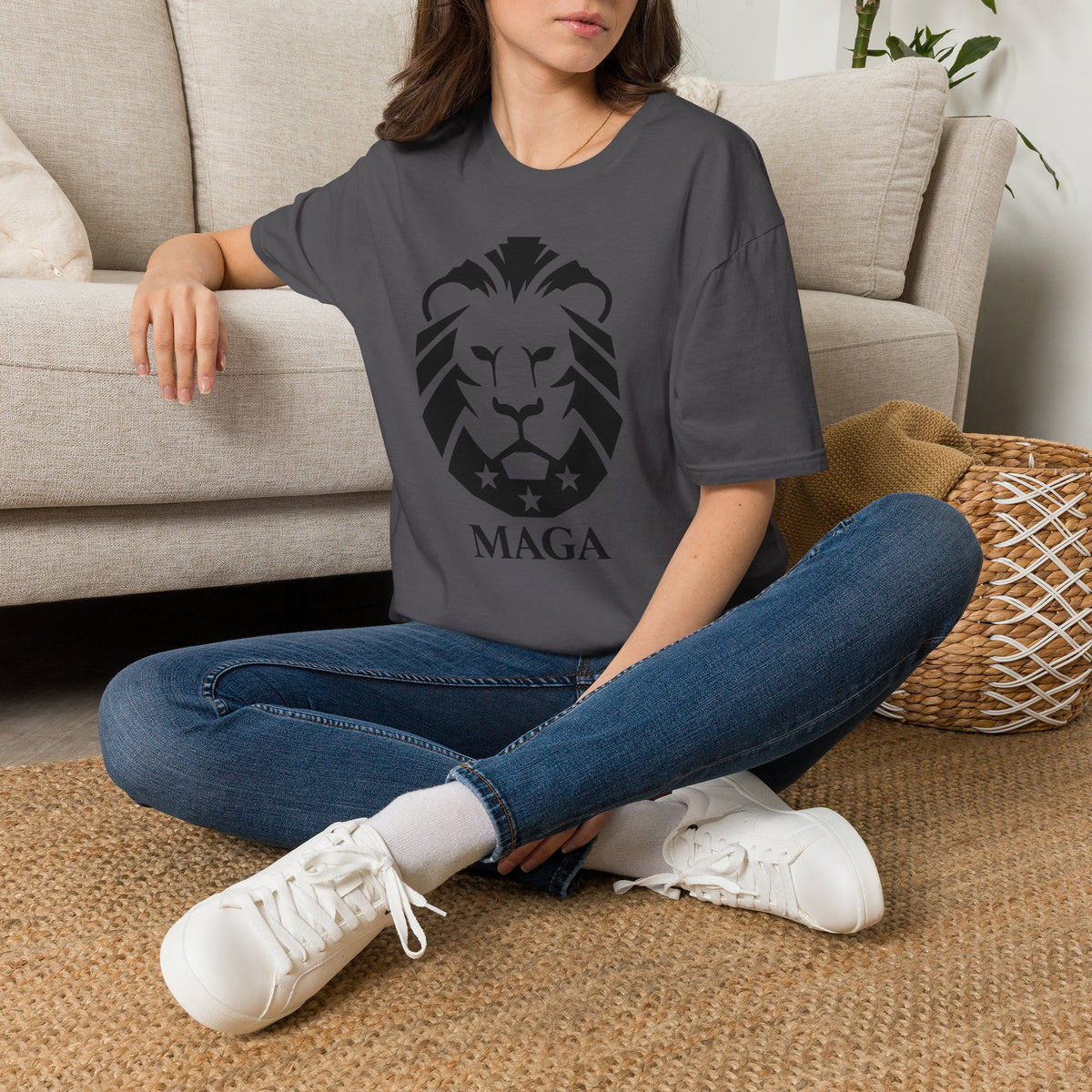 MAGA Lion T-Shirt — Bold Patriotic Graphic Tee