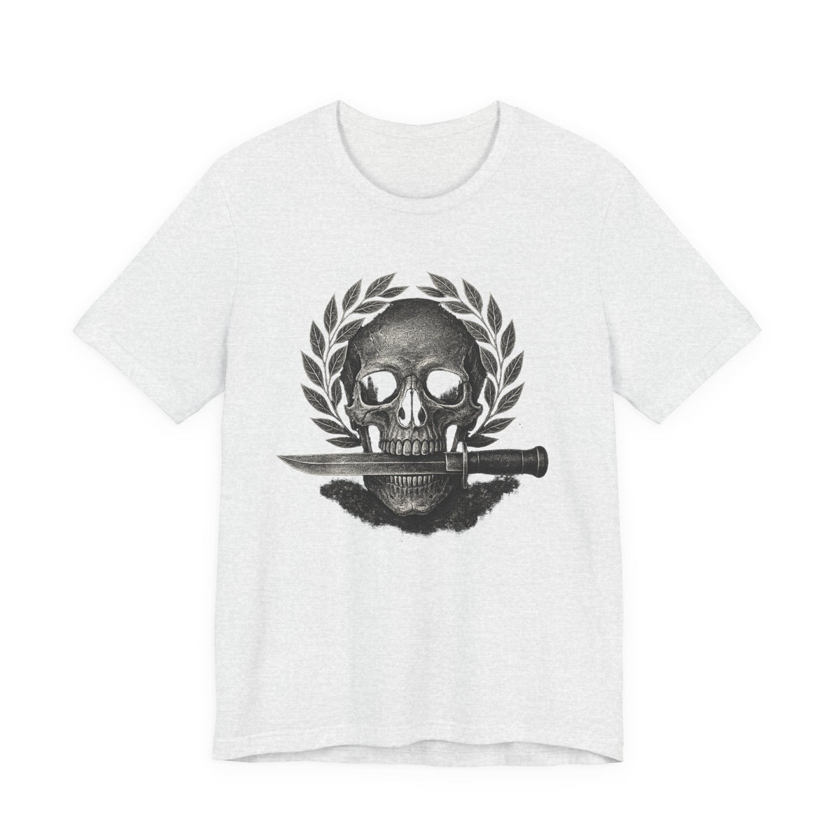 Skull & Knife Tee — Gothic Skull Crest T-Shirt