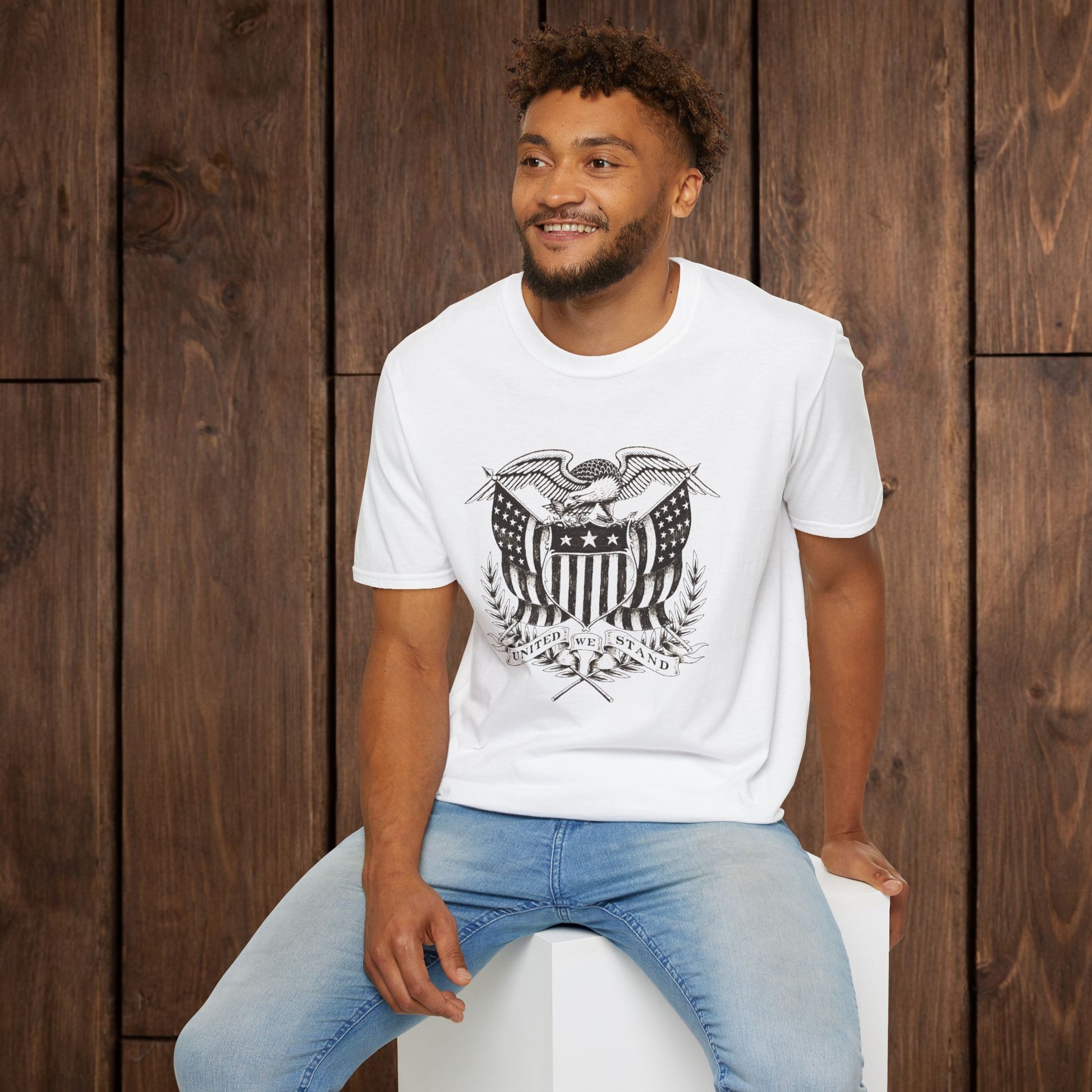Eagle Shield Graphic T-Shirt — Vintage American Crest Tee image 2