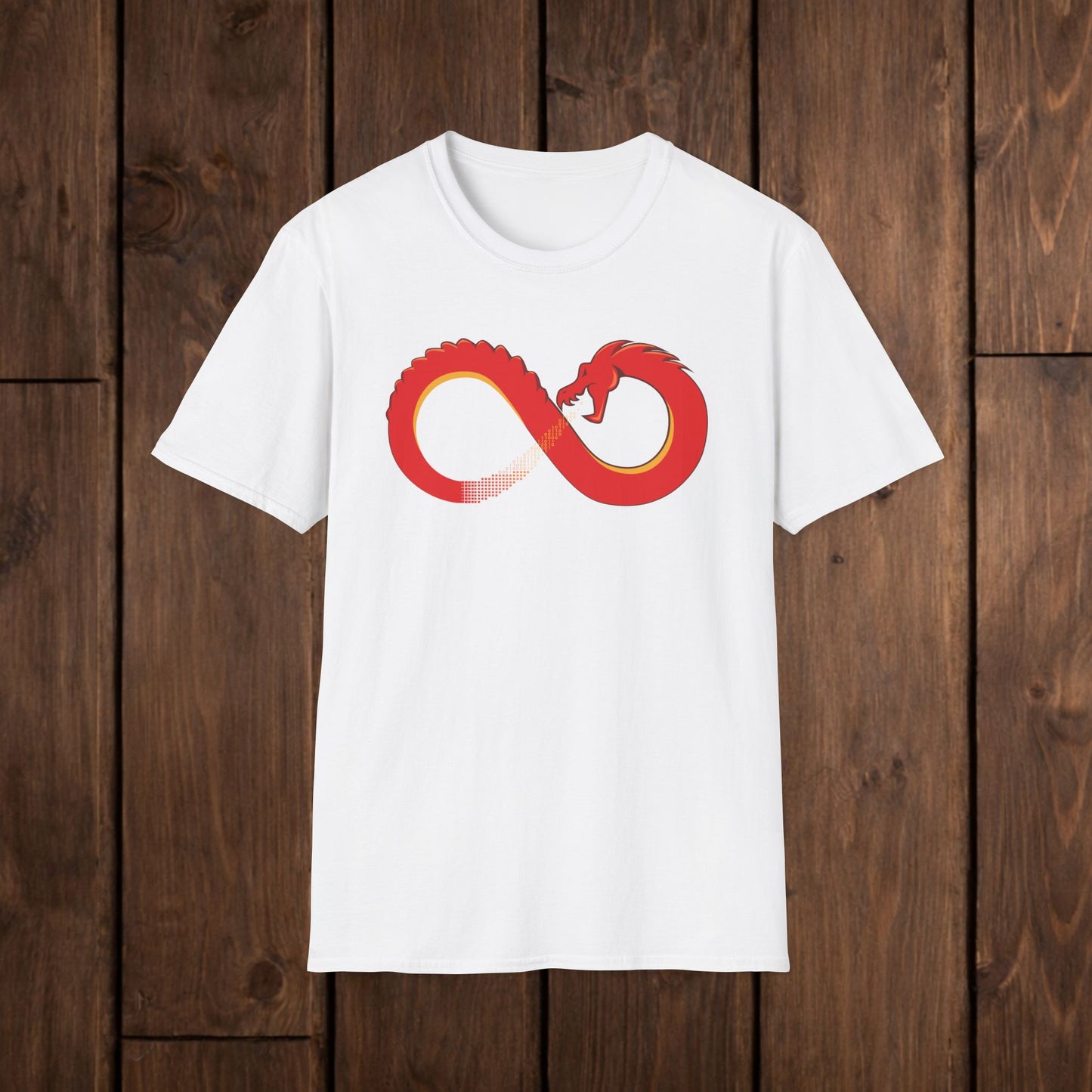 Digital War Dragon Ouroboros T-Shirt — Cyber Flame Resistance Tee image 4