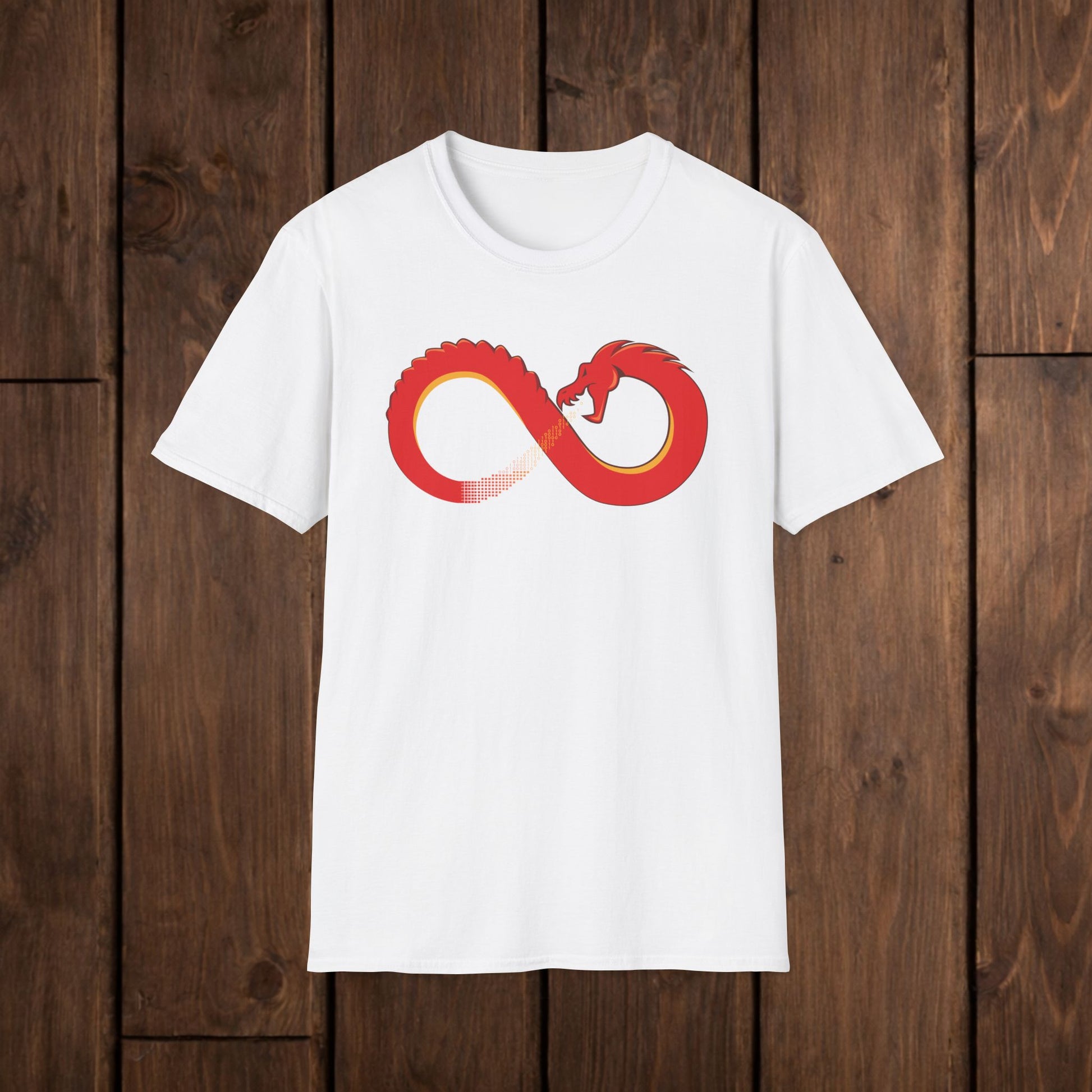 Digital War Dragon Ouroboros T-Shirt — Cyber Flame Resistance Tee image 4