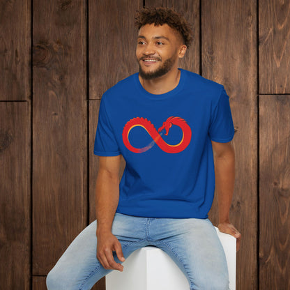 Digital War Dragon Ouroboros T-Shirt — Cyber Flame Resistance Tee image 8