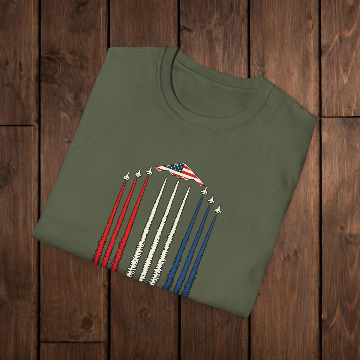FAFO Jetpack Aviation Tee — Red, White & Blue Graphic image 7