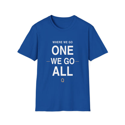 Where We Go One We Go All Shirt – Patriotic Graphic Tee – Distressed American Freedom T-Shirt – Q Notables Apparel