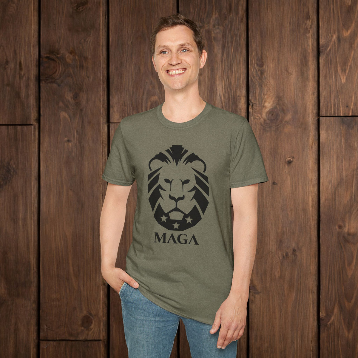 MAGA Lion T-Shirt — Bold Patriotic Graphic Tee