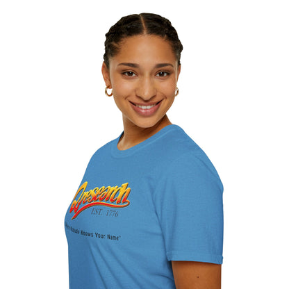 Research Vintage T-Shirt — "Research EST. 1776" Retro Script Science Tee