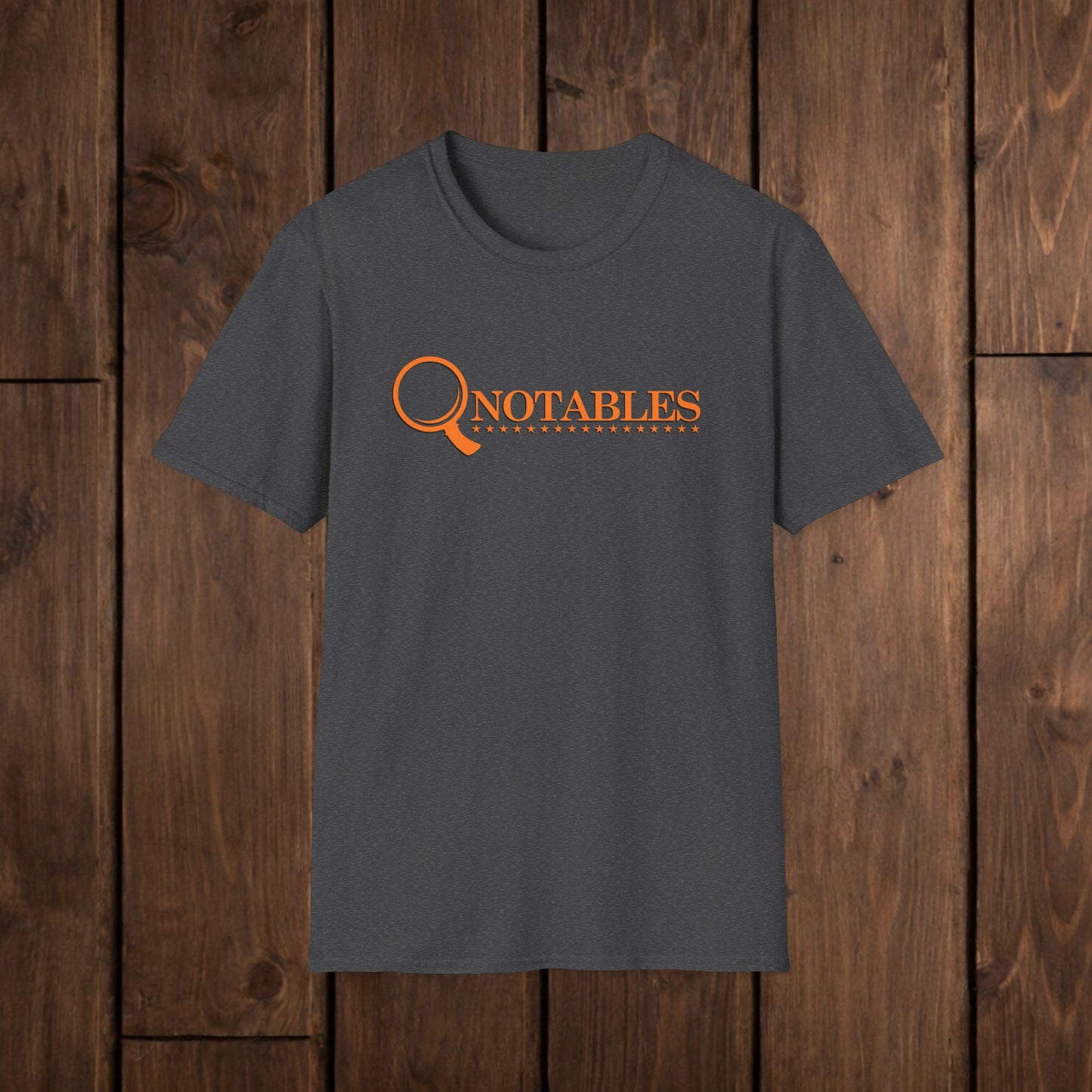 QNotables Logo Vintage Magnifying Glass T-Shirt image 1