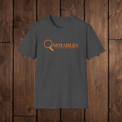 QNotables Logo Vintage Magnifying Glass T-Shirt image 1