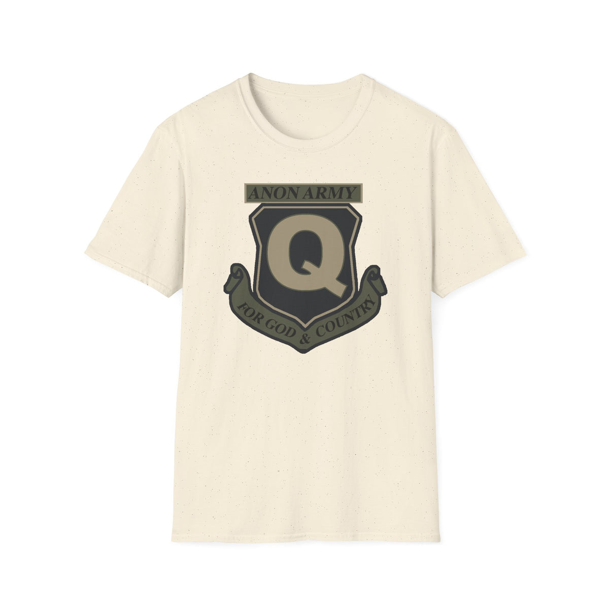 Anon Army Q Emblem Shirt, For God and Country Tee, Military Style Patriot Graphic, Alternative Research T-Shirt