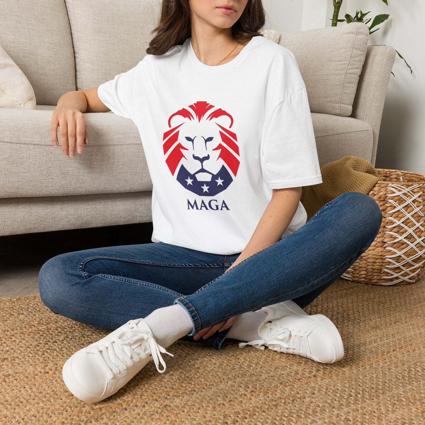 MAGA Lion T-Shirt — Bold Patriotic Graphic Tee
