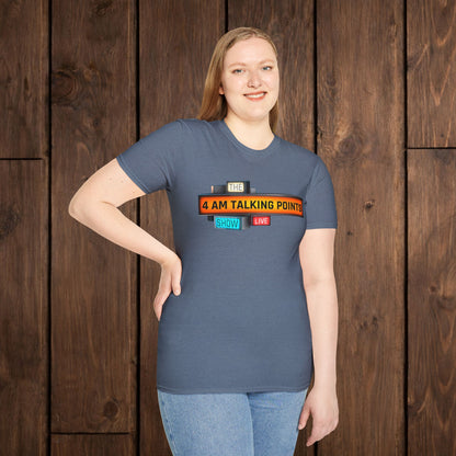 4 AM Talking Points Retro Podcast Logo T-Shirt image 14