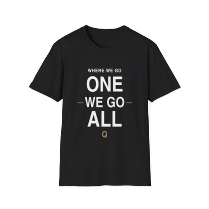 Where We Go One We Go All Shirt – Patriotic Graphic Tee – Distressed American Freedom T-Shirt – Q Notables Apparel