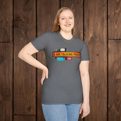 4 AM Talking Points Retro Podcast Logo T-Shirt image 13