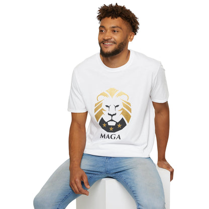 MAGA Gold Lion T‑Shirt — Bold Patriotic Crest Tee
