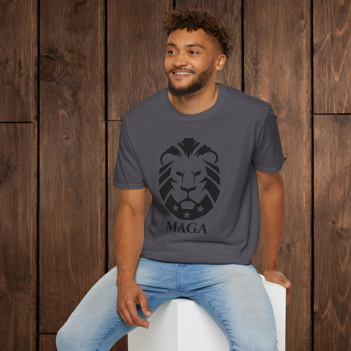 MAGA Lion T-Shirt — Bold Patriotic Graphic Tee