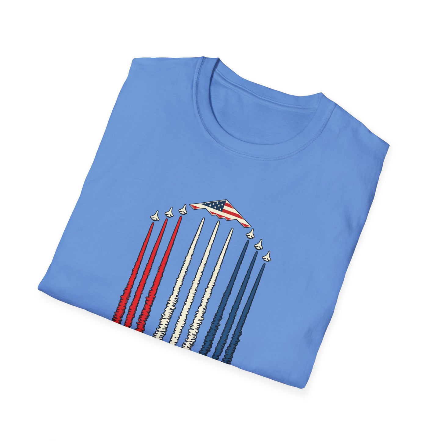 FAFO Jetpack Aviation Tee — Red, White & Blue Graphic