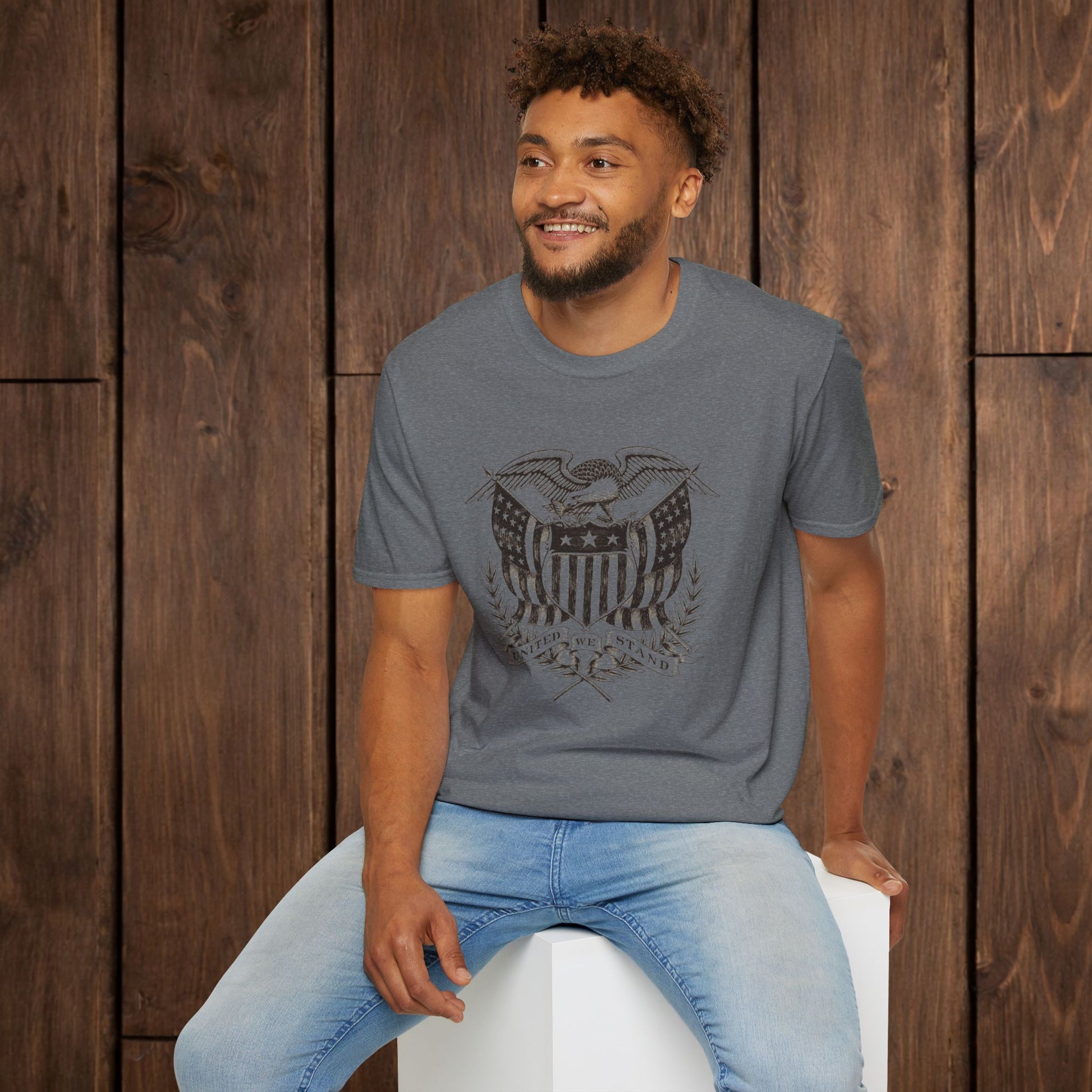 Eagle Shield Graphic T-Shirt — Vintage American Crest Tee image 8