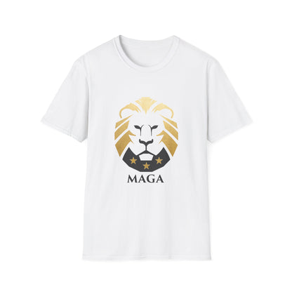 MAGA Gold Lion T‑Shirt — Bold Patriotic Crest Tee