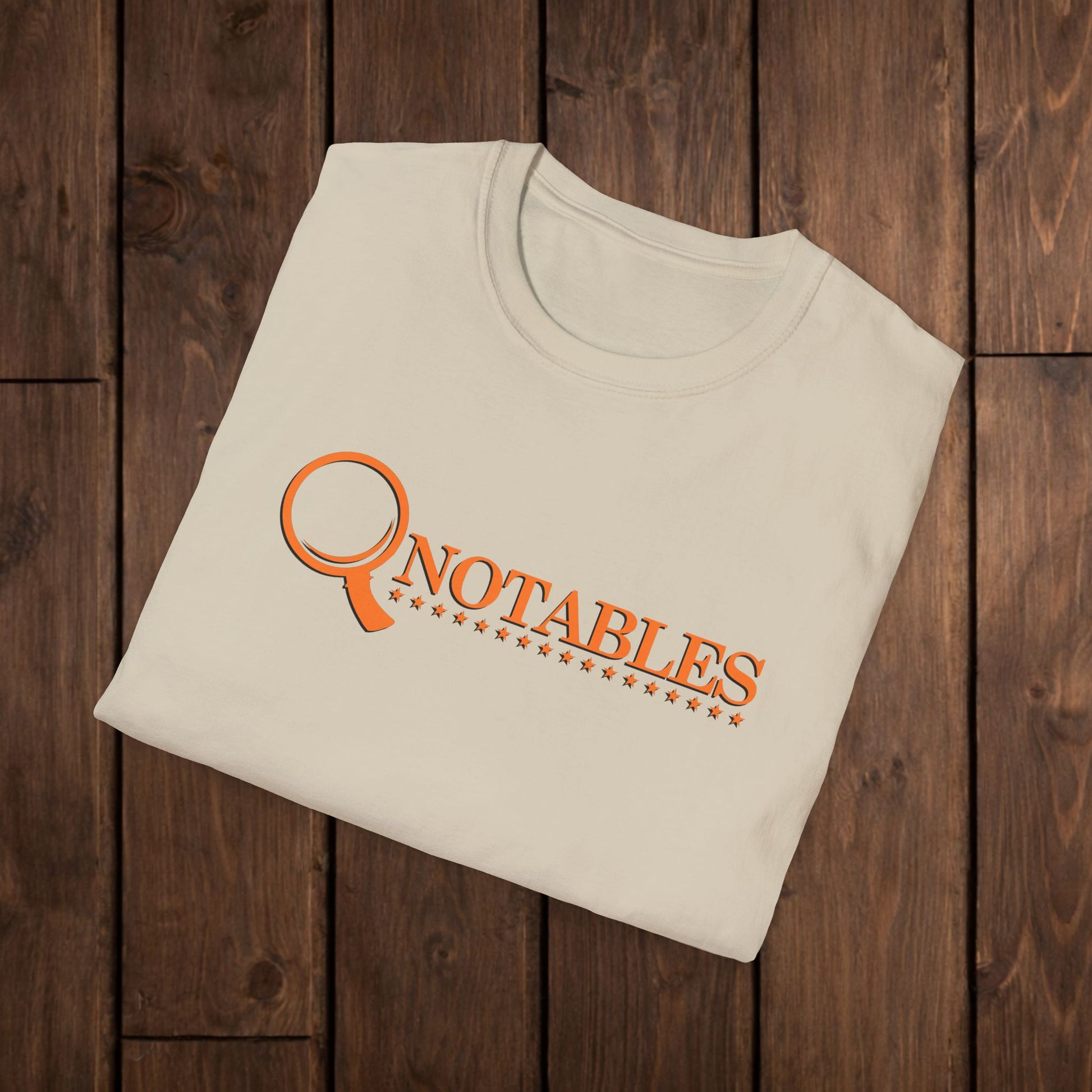 QNotables Logo Vintage Magnifying Glass T-Shirt image 4