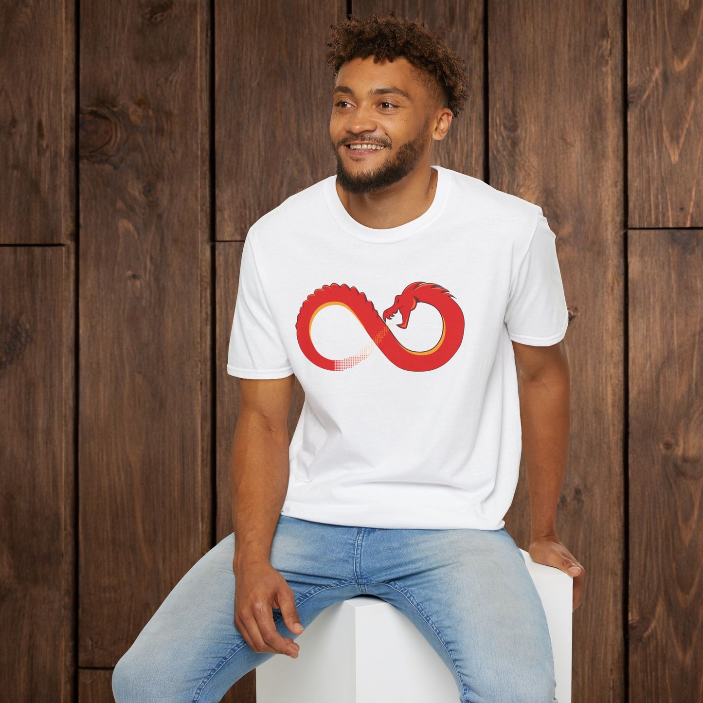 Digital War Dragon Ouroboros T-Shirt — Cyber Flame Resistance Tee image 5