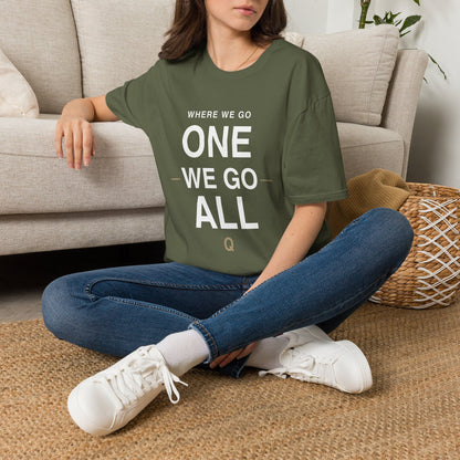 Where We Go One We Go All Shirt – Patriotic Graphic Tee – Distressed American Freedom T-Shirt – Q Notables Apparel