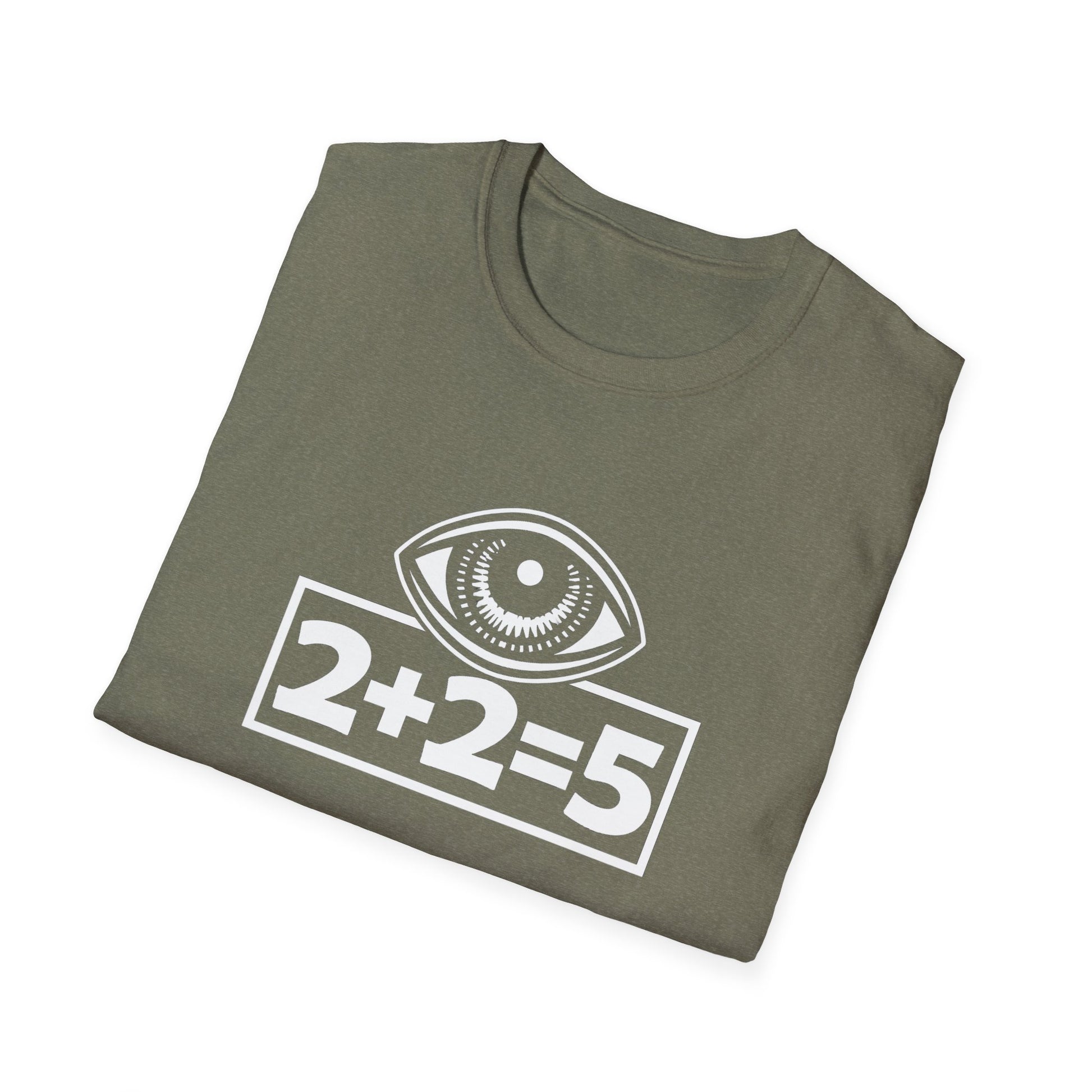  2+2=5 Eye Design, Dystopian Political Statement - Tee Graphic T-Shirt  image 4
