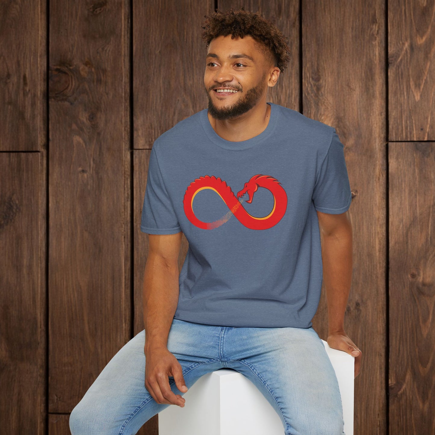 Digital War Dragon Ouroboros T-Shirt — Cyber Flame Resistance Tee image 7