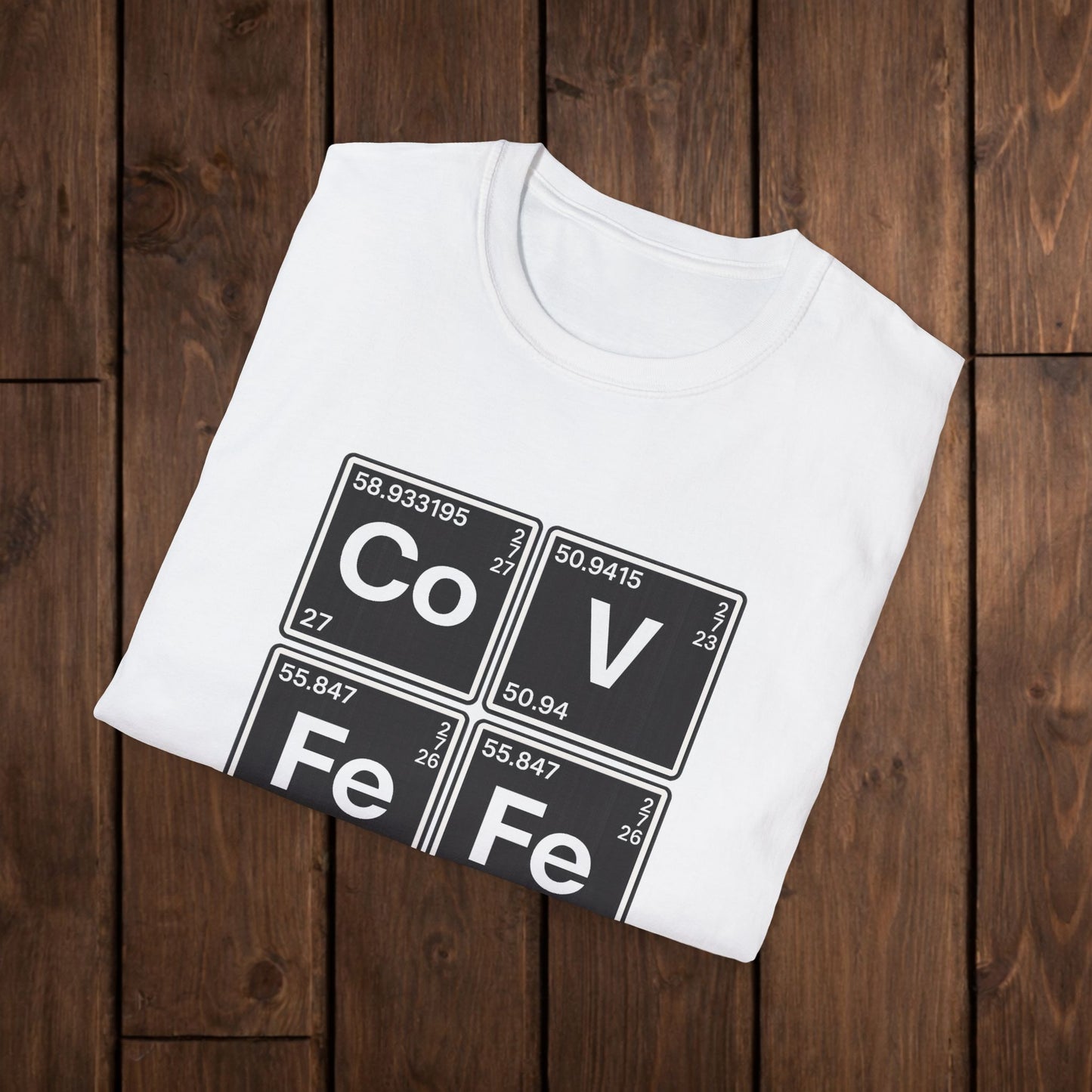 Covfefe Periodic Table T-Shirt — Co V Fe Fe Chemistry Graphic Tee image 2