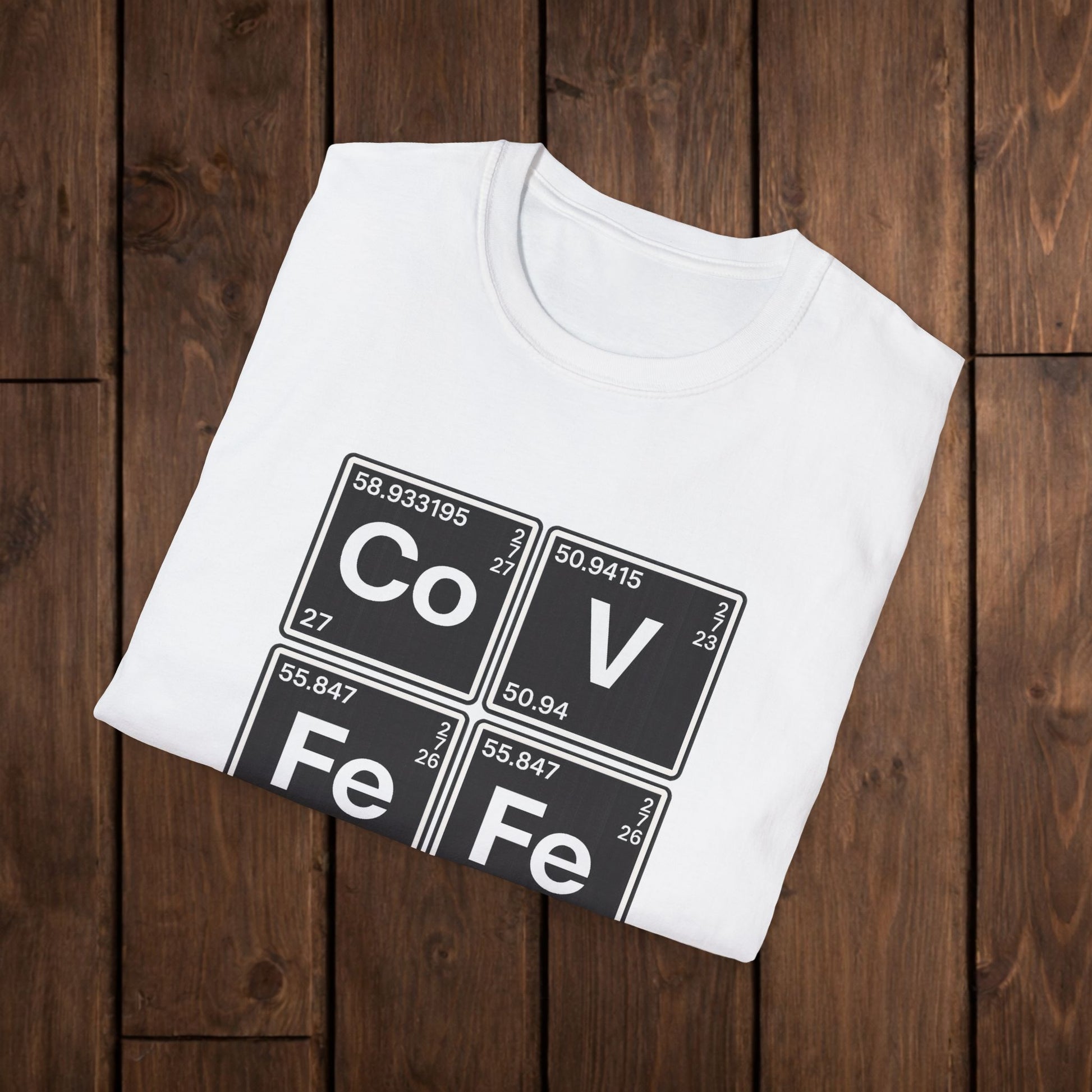 Covfefe Periodic Table T-Shirt — Co V Fe Fe Chemistry Graphic Tee image 2