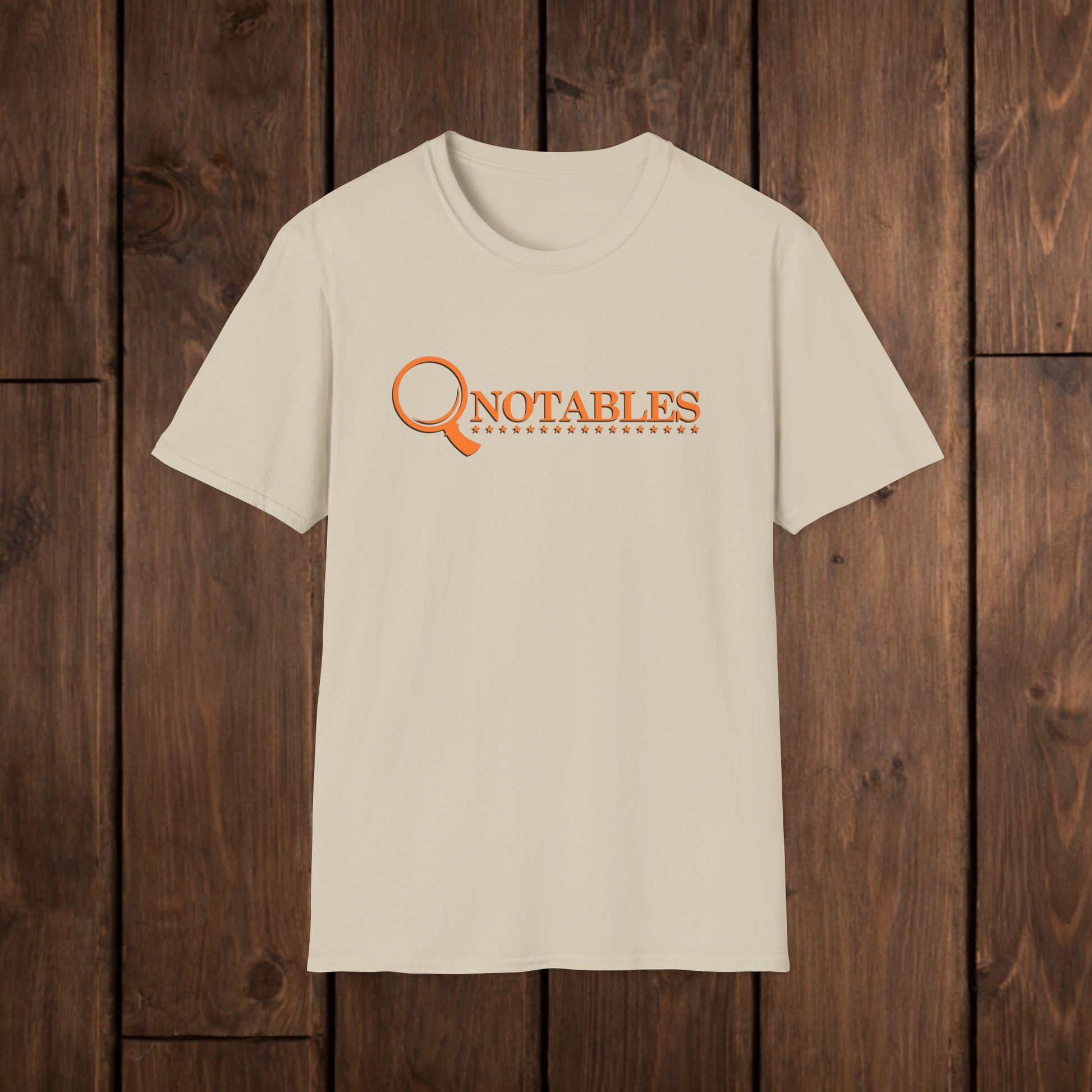 QNotables Logo Vintage Magnifying Glass T-Shirt image 3