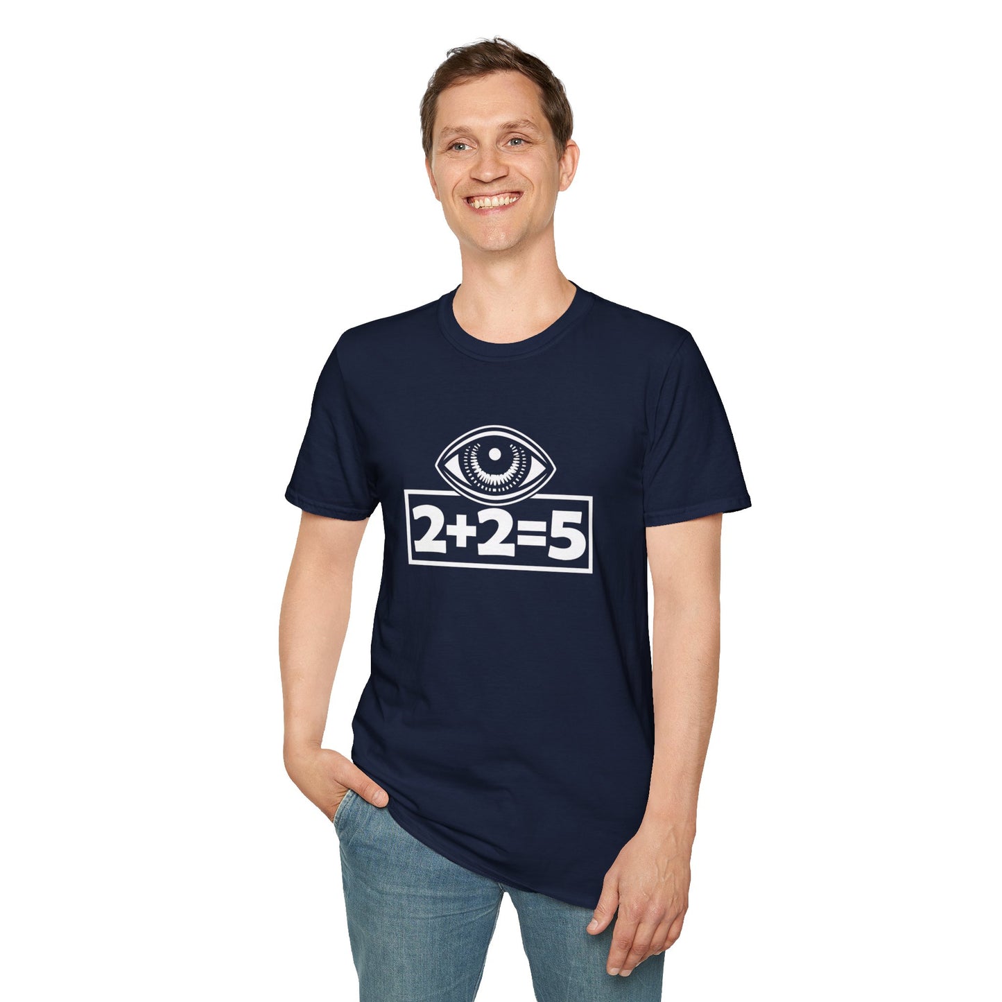  2+2=5 Eye Design, Dystopian Political Statement - Tee Graphic T-Shirt  image 11