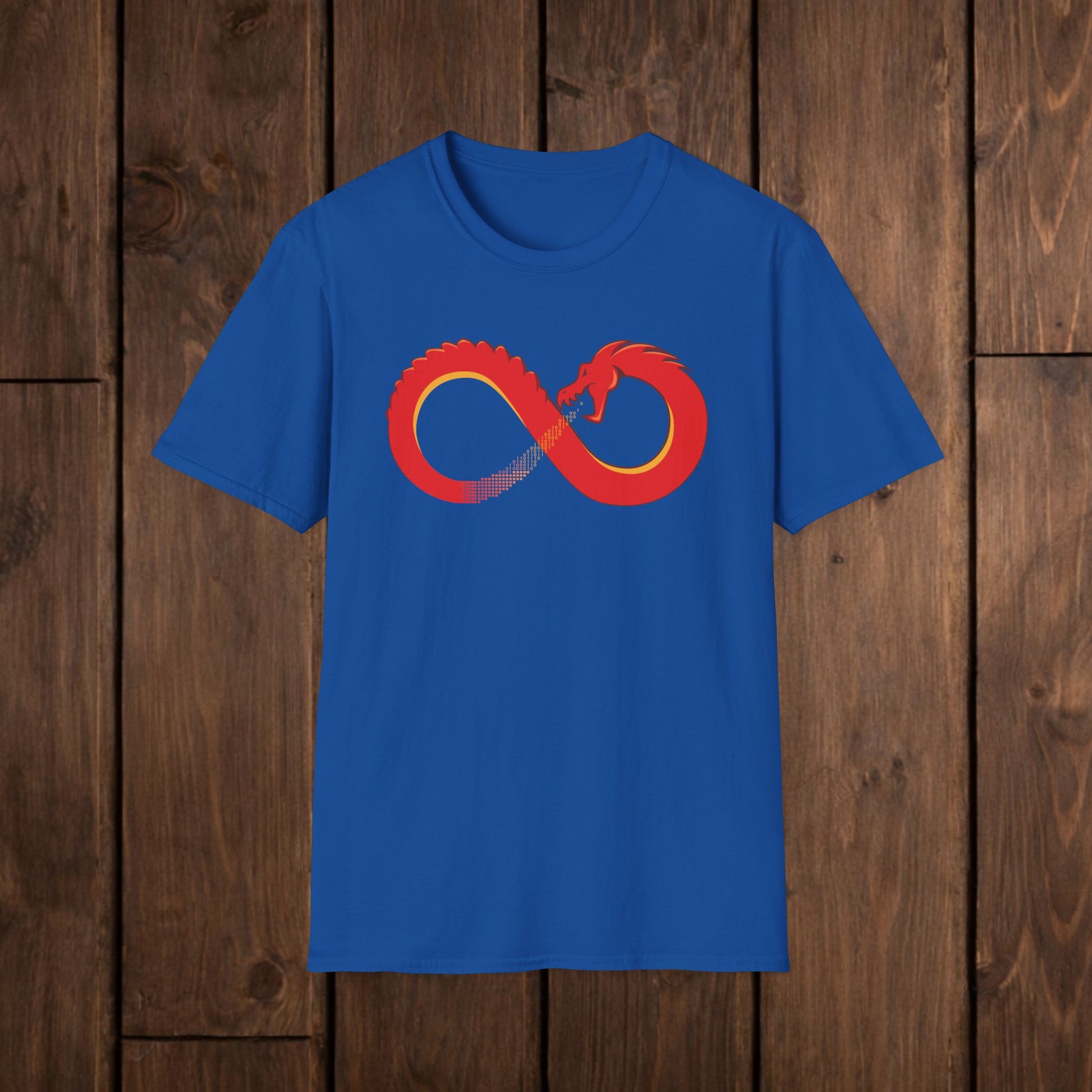 Digital War Dragon Ouroboros T-Shirt — Cyber Flame Resistance Tee image 9