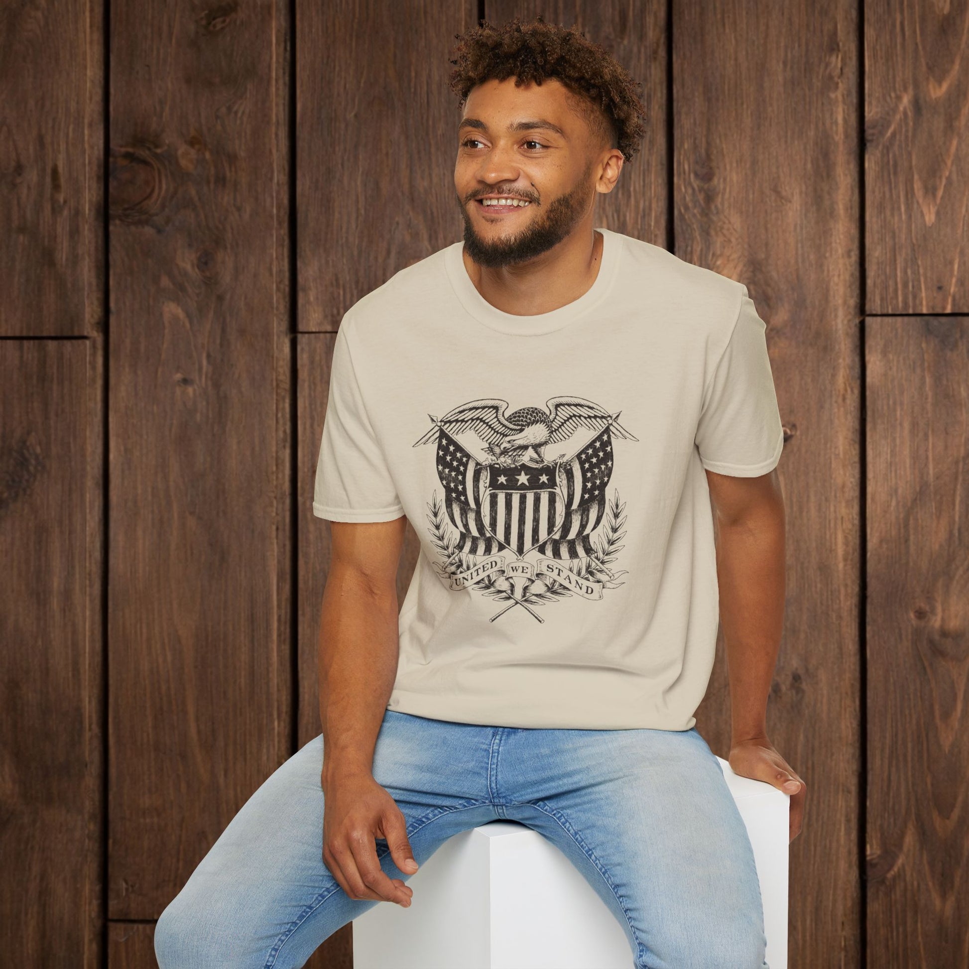 Eagle Shield Graphic T-Shirt — Vintage American Crest Tee image 5