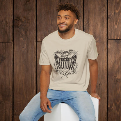 Eagle Shield Graphic T-Shirt — Vintage American Crest Tee image 5