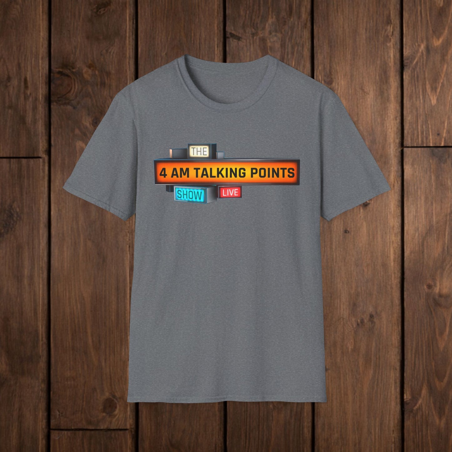 4 AM Talking Points Retro Podcast Logo T-Shirt image 11