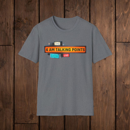 4 AM Talking Points Retro Podcast Logo T-Shirt image 11