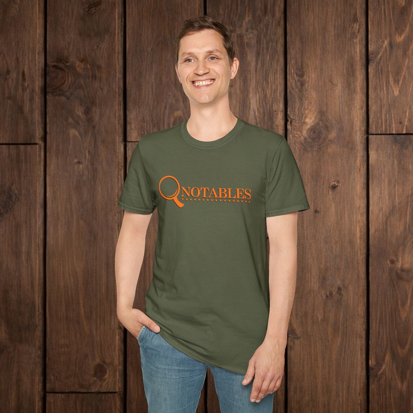 QNotables Logo Vintage Magnifying Glass T-Shirt image 11