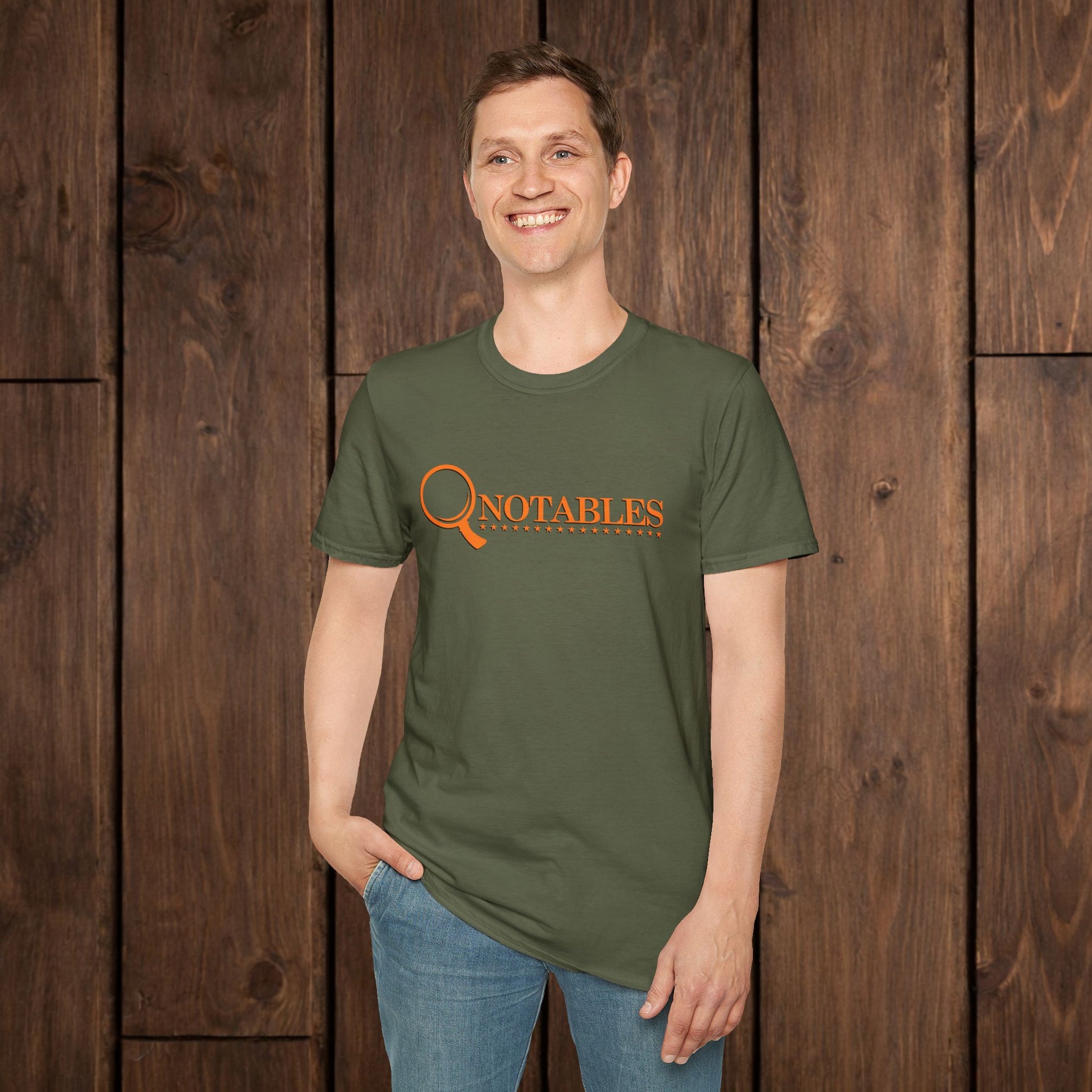 QNotables Logo Vintage Magnifying Glass T-Shirt image 11