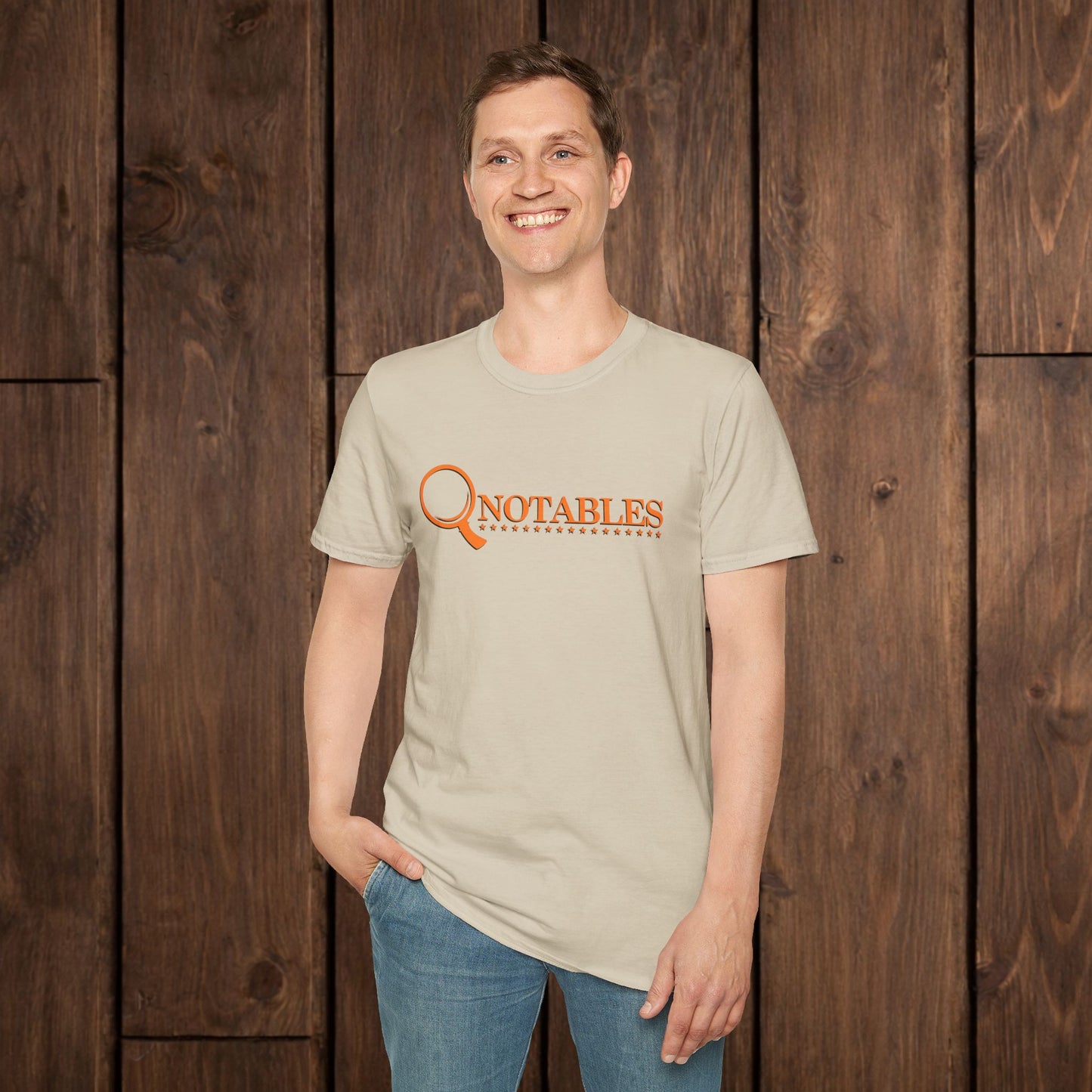 QNotables Logo Vintage Magnifying Glass T-Shirt image 5