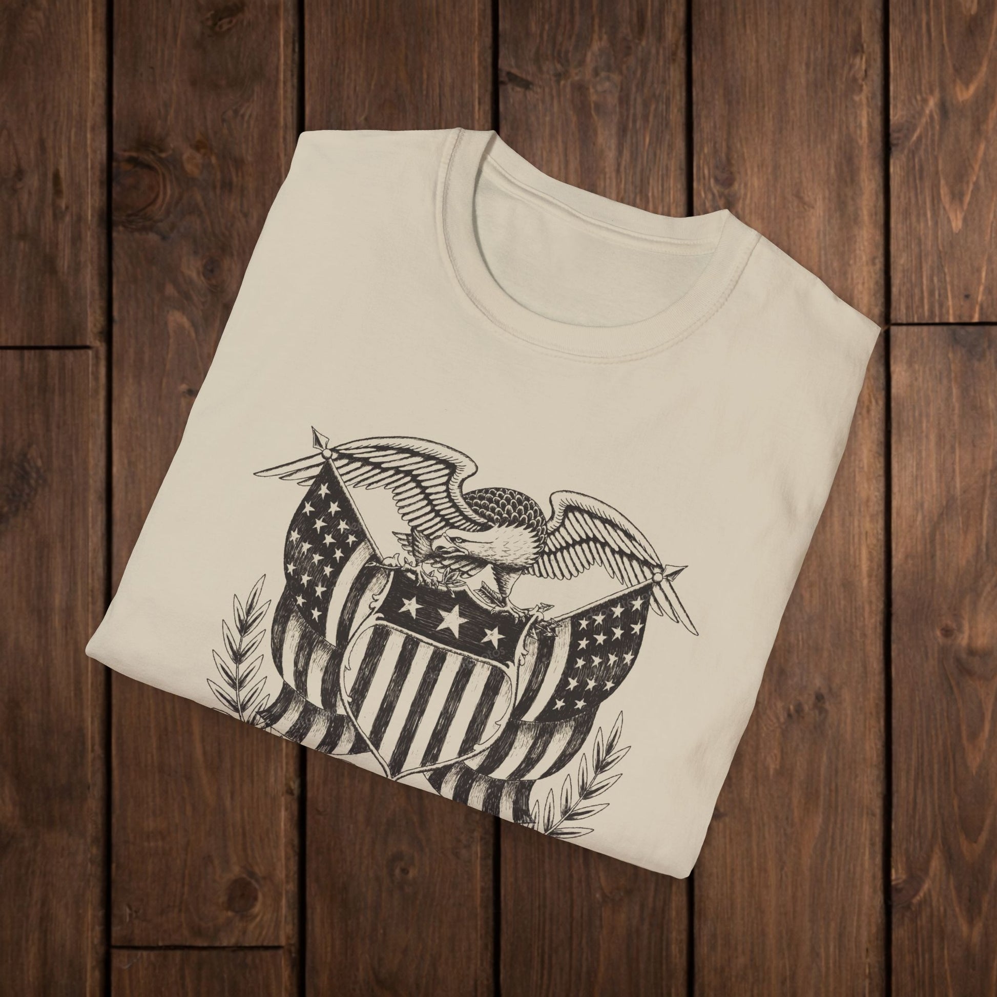 Eagle Shield Graphic T-Shirt — Vintage American Crest Tee image 4