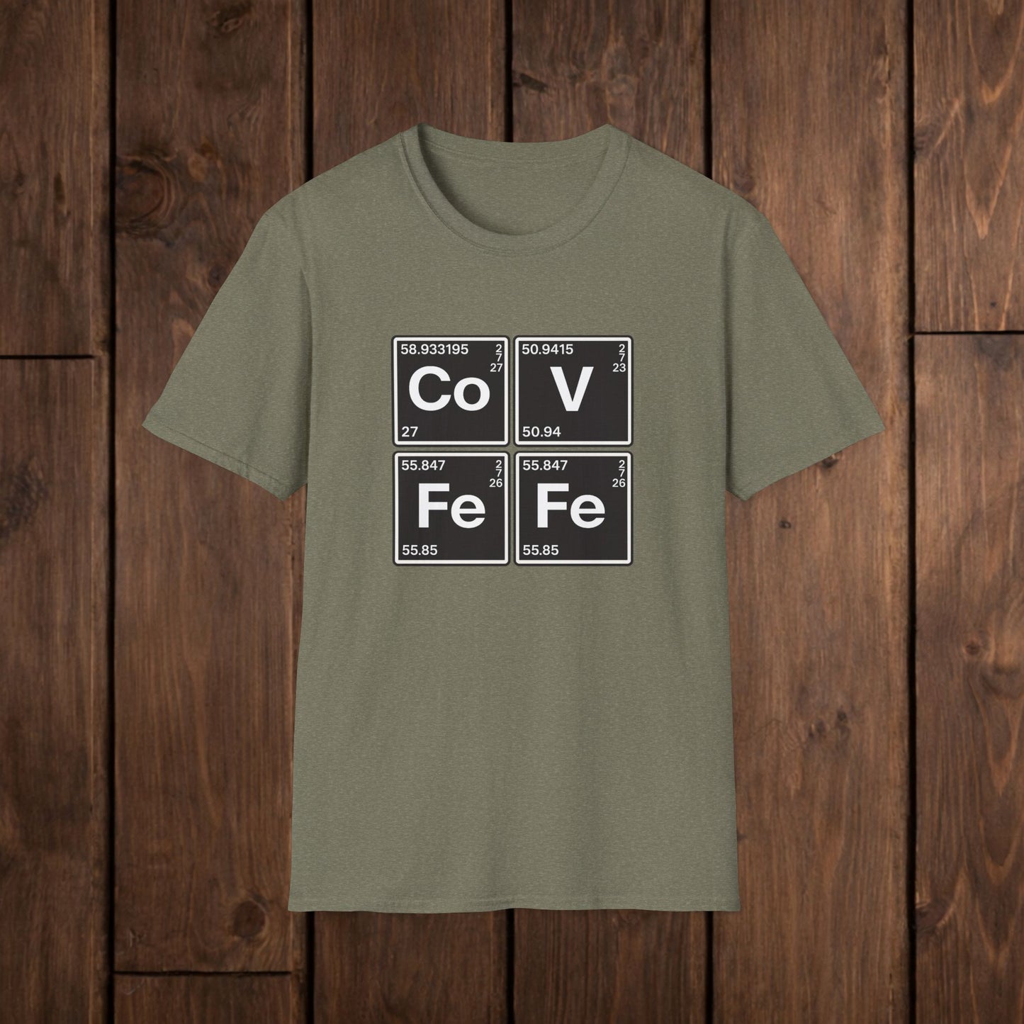 Covfefe Periodic Table T-Shirt — Co V Fe Fe Chemistry Graphic Tee image 7