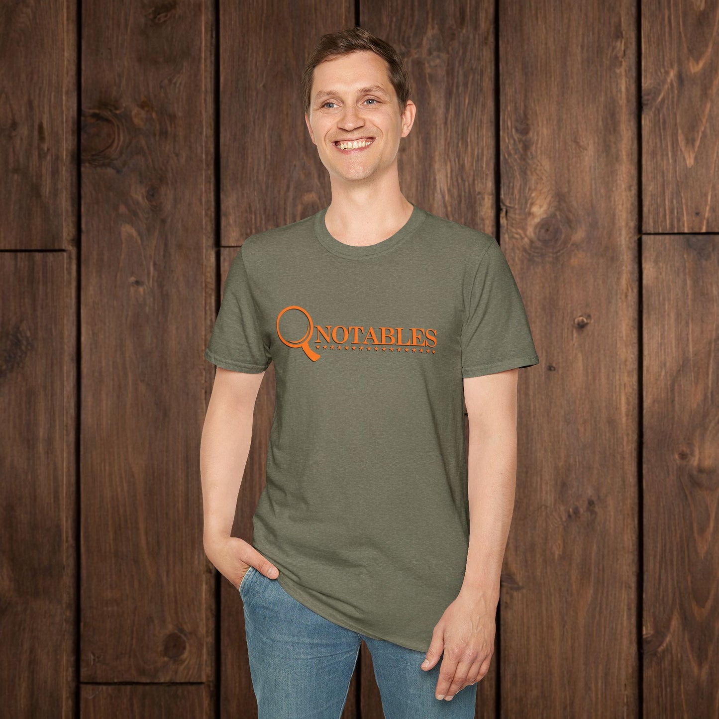 QNotables Logo Vintage Magnifying Glass T-Shirt image 8
