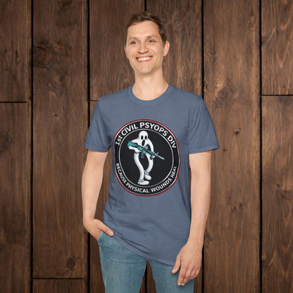 T-Shirt — 1st Civil Psyops Div 'Because Physical Wounds Heal' Military Logo Tee image 14