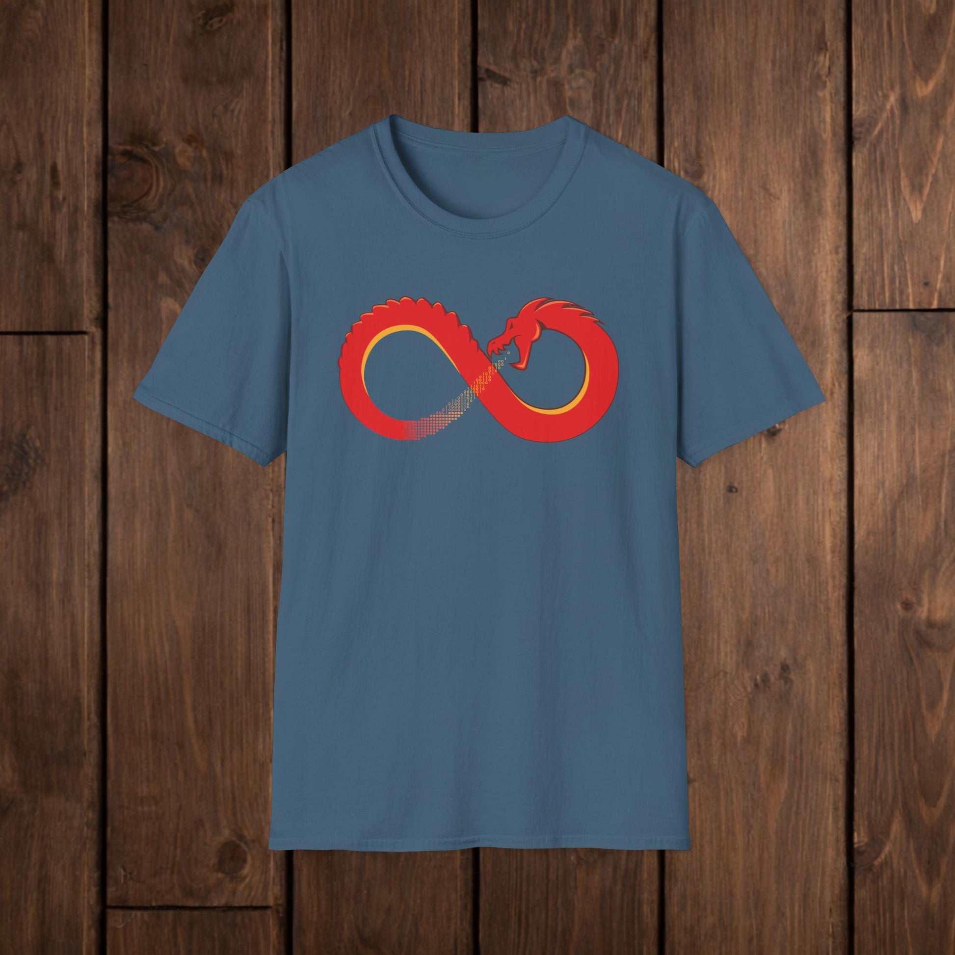 Digital War Dragon Ouroboros T-Shirt — Cyber Flame Resistance Tee image 10