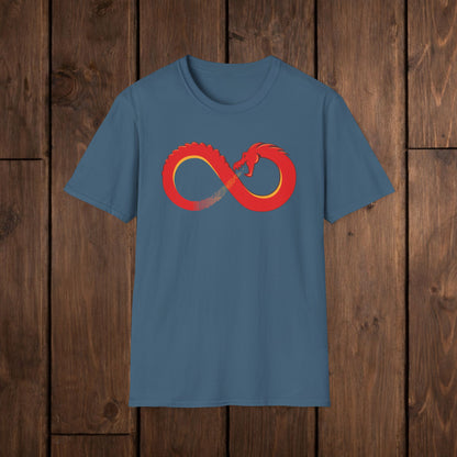 Digital War Dragon Ouroboros T-Shirt — Cyber Flame Resistance Tee image 10