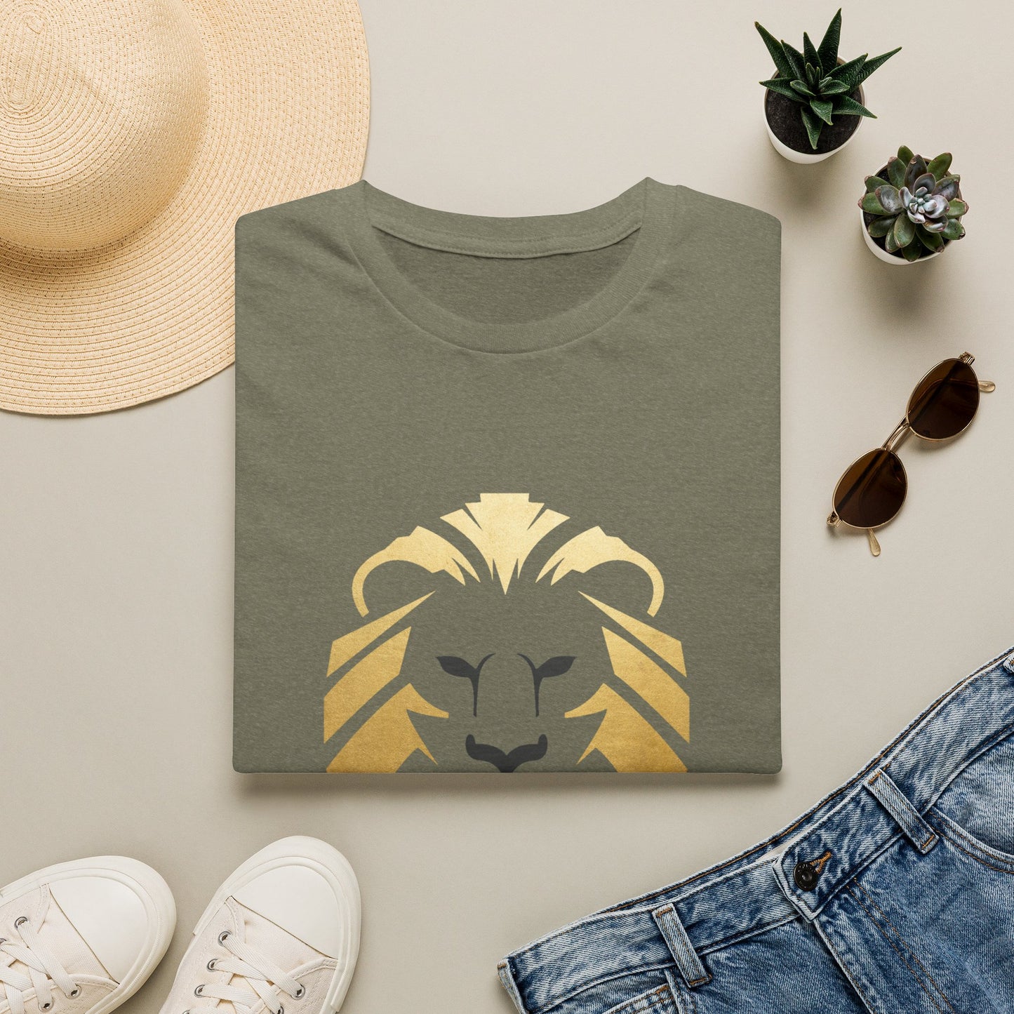 MAGA Gold Lion T‑Shirt — Bold Patriotic Crest Tee image 1